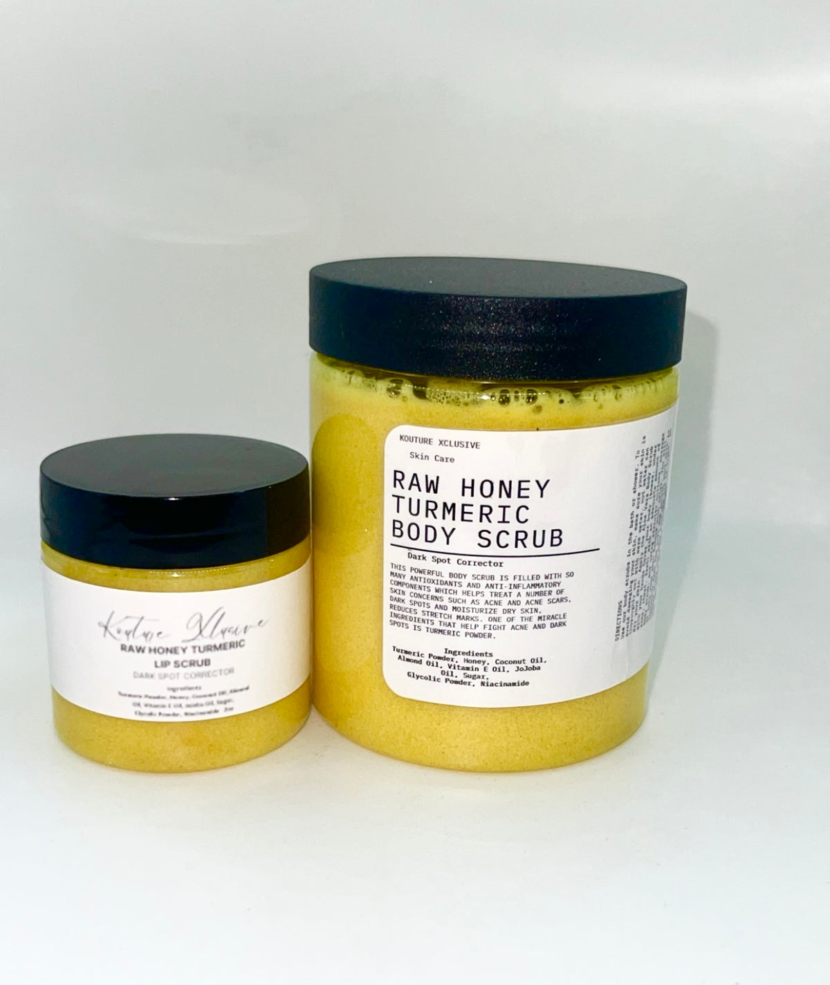 Raw Honey Turmeric Body & Lip Scrub Kit ( Dark Spot Corrector )