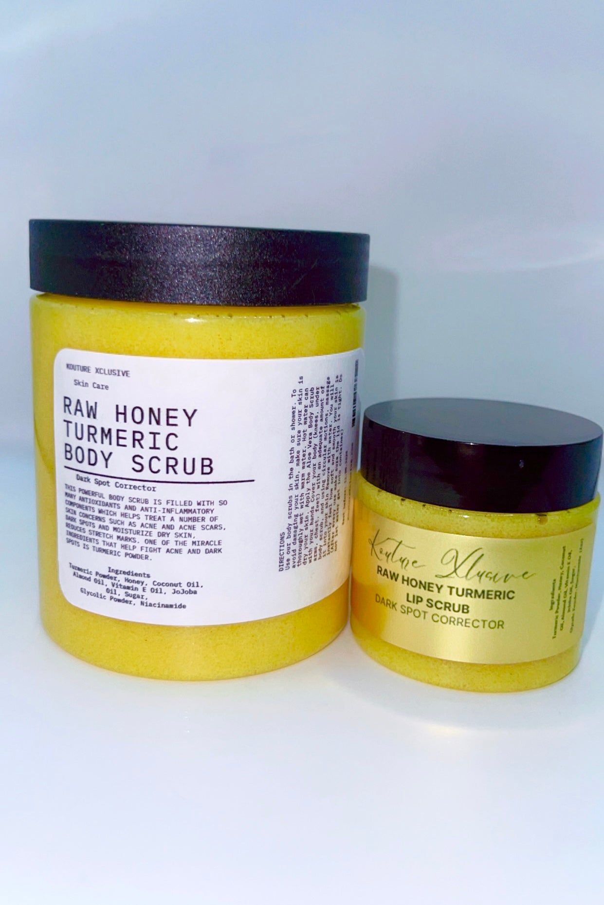 Raw Honey Turmeric Body & Lip Scrub Kit ( Dark Spot Corrector )
