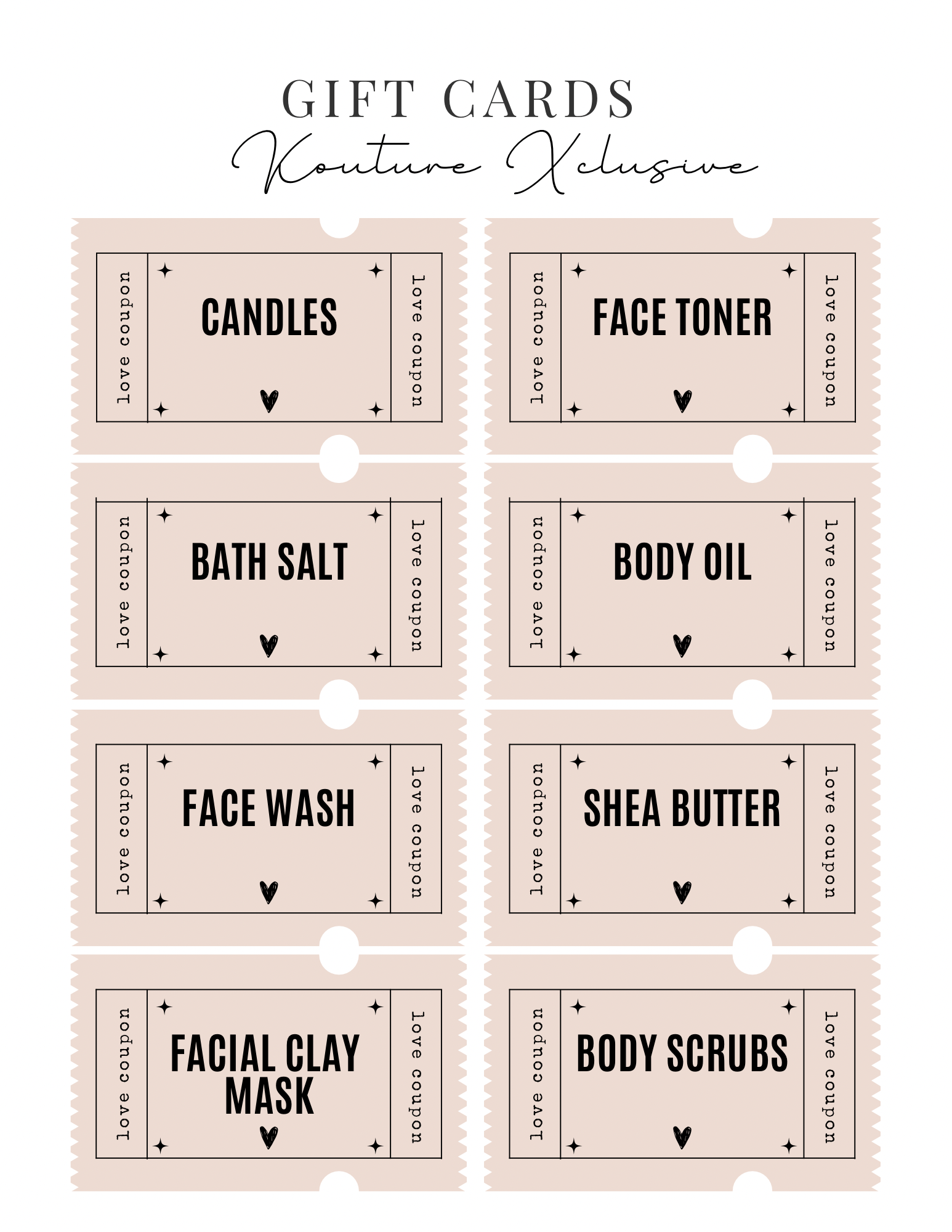 Kouture Xclusive Gift Cards